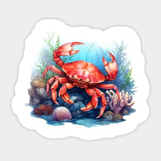 Red Crab Sticker